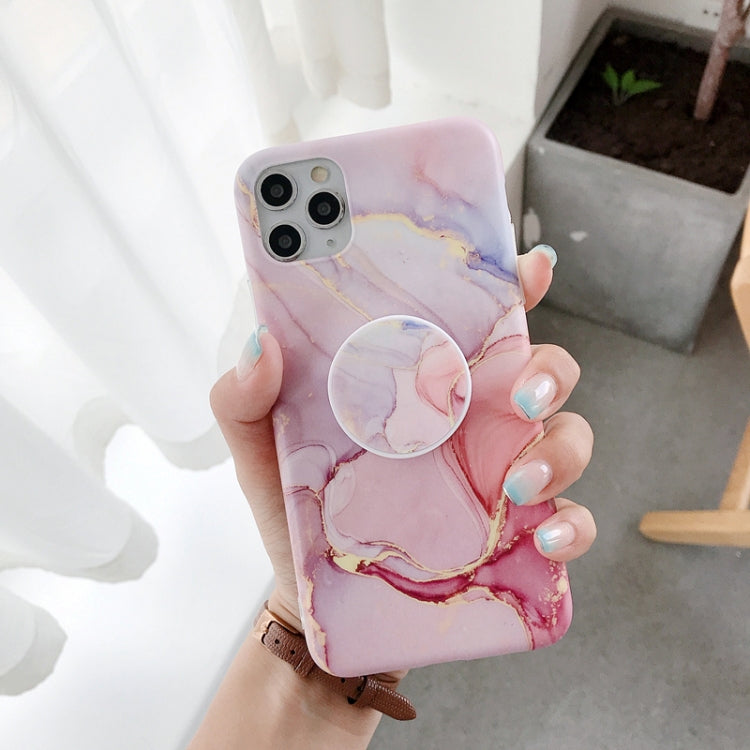 For iPhone 11 Pro Frosted IMD Series TPU Protective Case with Holder