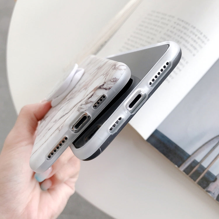 For iPhone 11 Frosted IMD Series TPU Protective Case with Holder