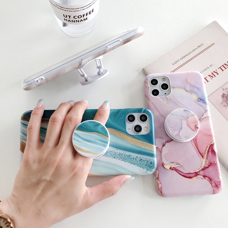 For iPhone 12 mini Frosted IMD Series TPU Protective Case with Holder