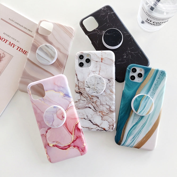 For iPhone 12 mini Frosted IMD Series TPU Protective Case with Holder