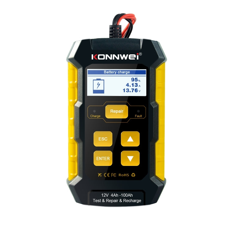 KONNWEI KW510 3 in 1 Car Battery Tester / Charger / Repairer, Support 8 Languages  - EU Plug