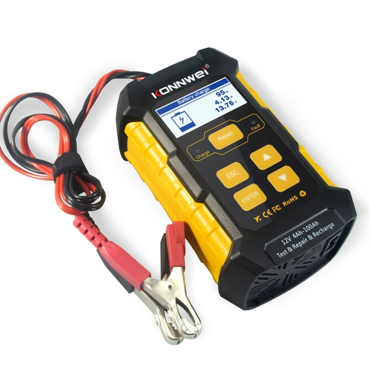 KONNWEI KW510 3 in 1 Car Battery Tester / Charger / Repairer, Support 8 Languages  - EU Plug