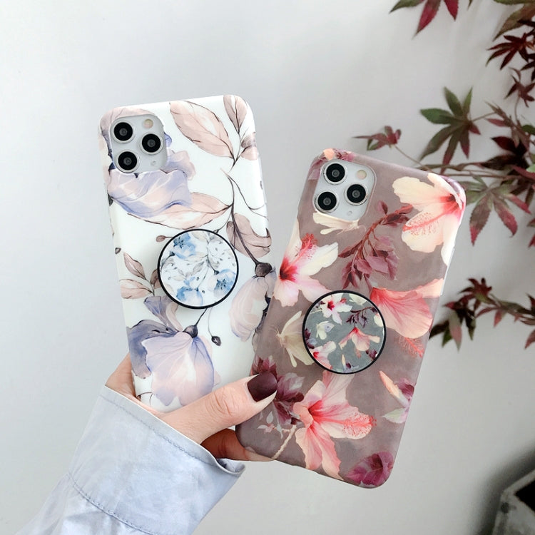 For iPhone 11 Pro Double-sided Film IMD Shockproof TPU Protective Case with Holder