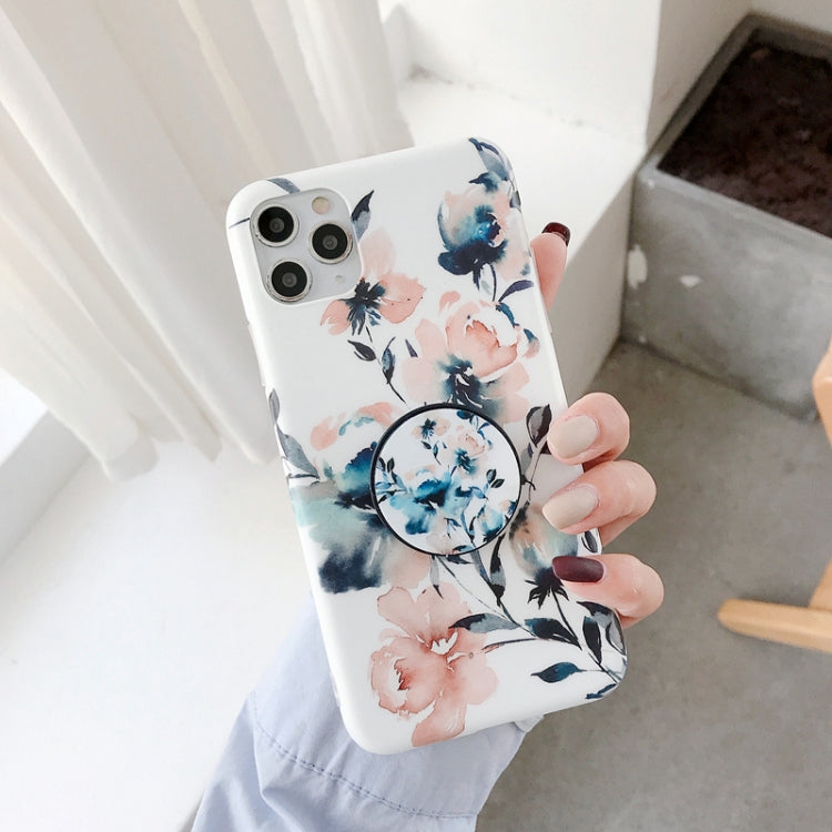 For iPhone 11 Pro Double-sided Film IMD Shockproof TPU Protective Case with Holder