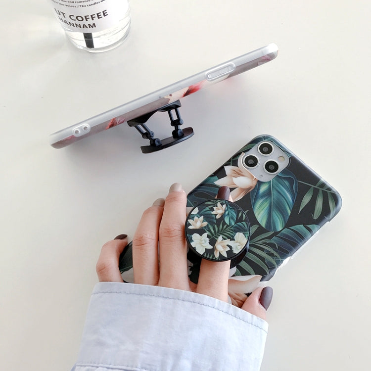 For iPhone 11 Double-sided Film IMD Shockproof TPU Protective Case with Holder