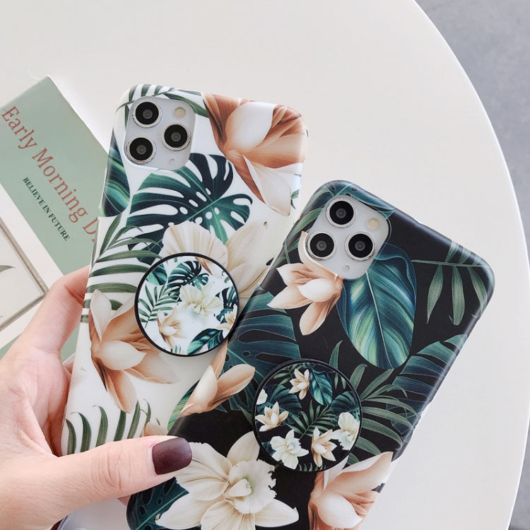 For iPhone 12 Pro Max Double-sided Film IMD Shockproof TPU Protective Case with Holder