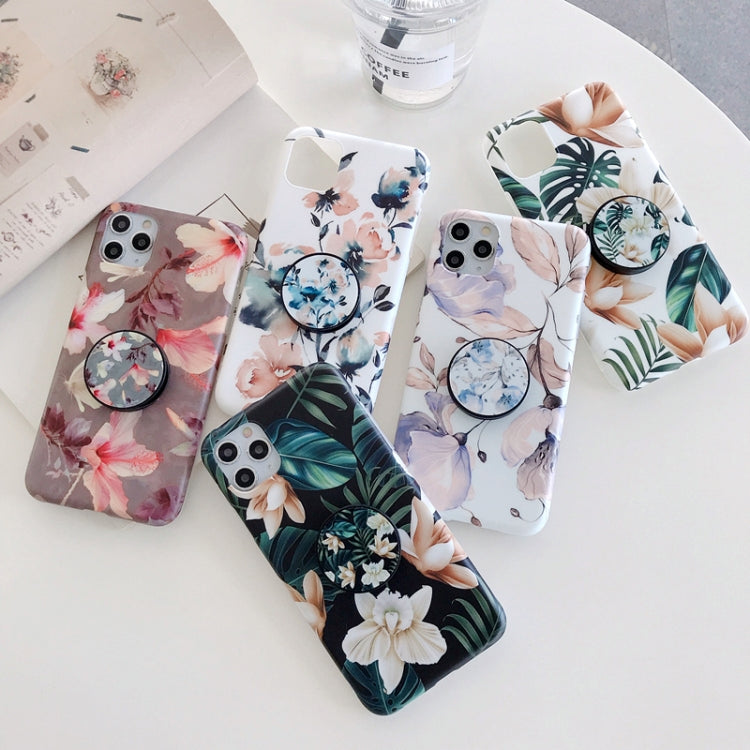 For iPhone 12 Pro Max Double-sided Film IMD Shockproof TPU Protective Case with Holder