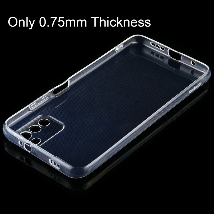 For Xiaomi Poco M3 0.75mm Ultra-thin Transparent TPU Soft Protective Case