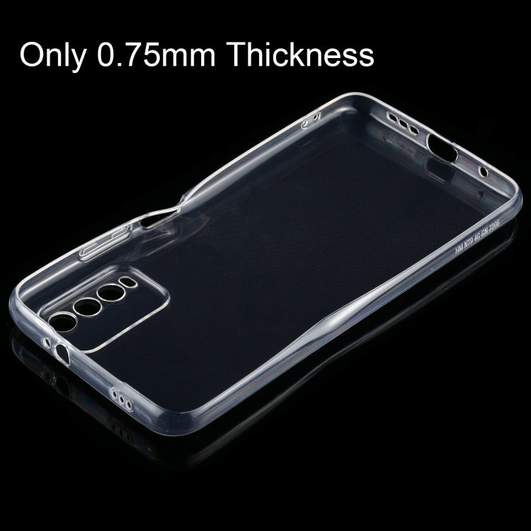 For Xiaomi Redmi Note 9 4G 0.75mm Ultra-thin Transparent TPU Soft Protective Case