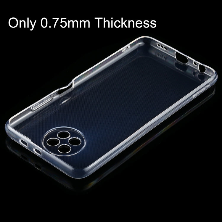 For Xiaomi Redmi Note 9 5G 0.75mm Ultra-thin Transparent TPU Soft Protective Case