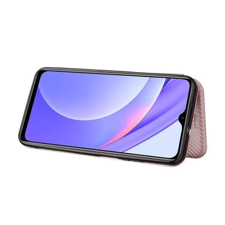 For Xiaomi Redmi Note 9 4G Carbon Fiber Texture Horizontal Flip TPU + PC + PU Leather Case with Card Slot