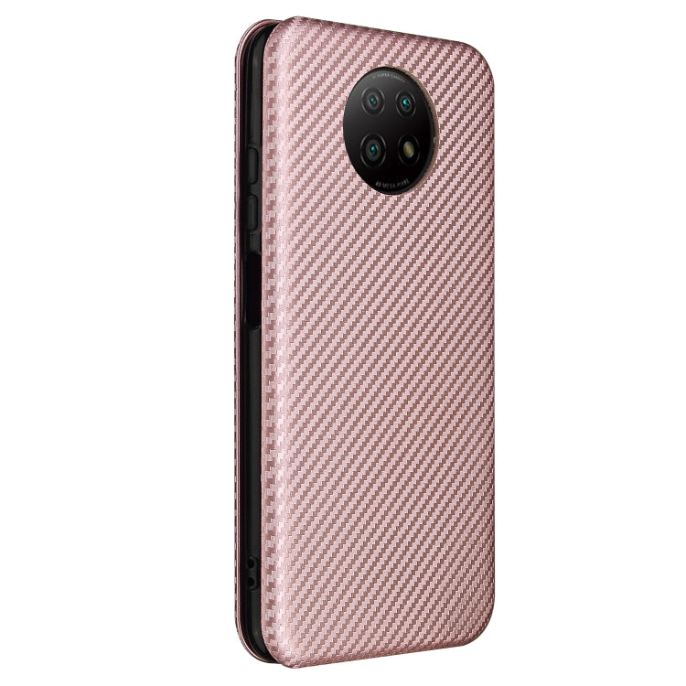 For Xiaomi Redmi Note 9 5G Carbon Fiber Texture Horizontal Flip TPU + PC + PU Leather Case with Card Slot