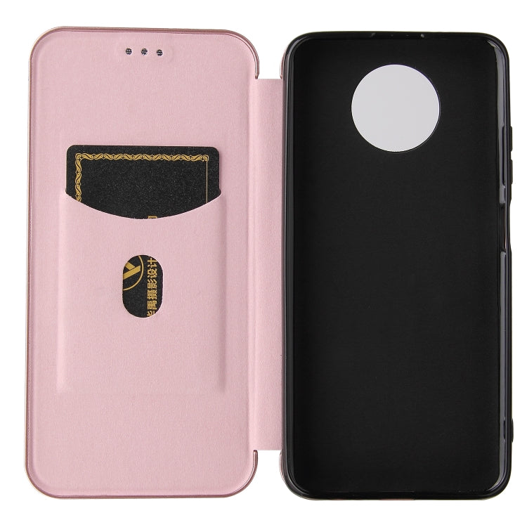 For Xiaomi Redmi Note 9 5G Carbon Fiber Texture Horizontal Flip TPU + PC + PU Leather Case with Card Slot