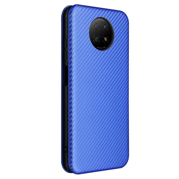 For Xiaomi Redmi Note 9 5G Carbon Fiber Texture Horizontal Flip TPU + PC + PU Leather Case with Card Slot