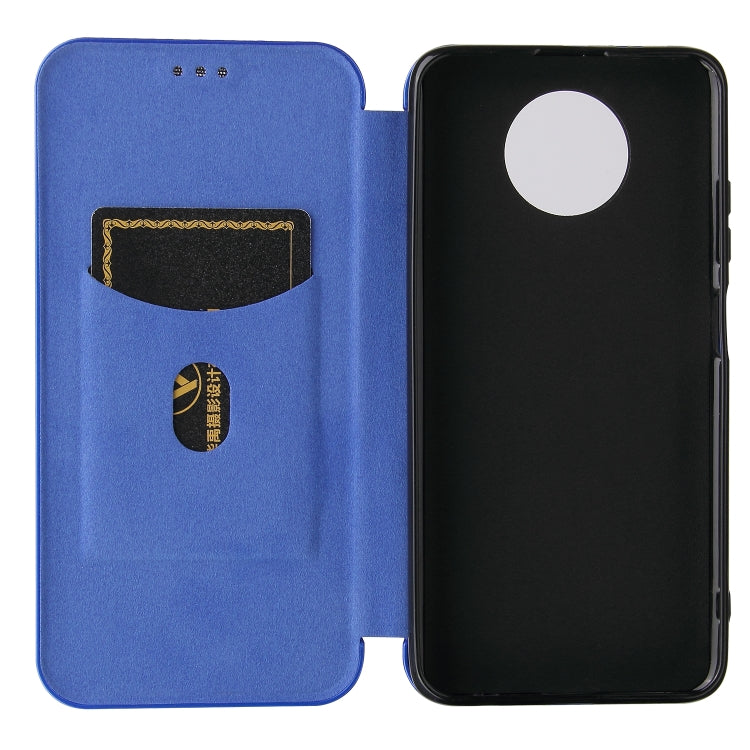 For Xiaomi Redmi Note 9 5G Carbon Fiber Texture Horizontal Flip TPU + PC + PU Leather Case with Card Slot