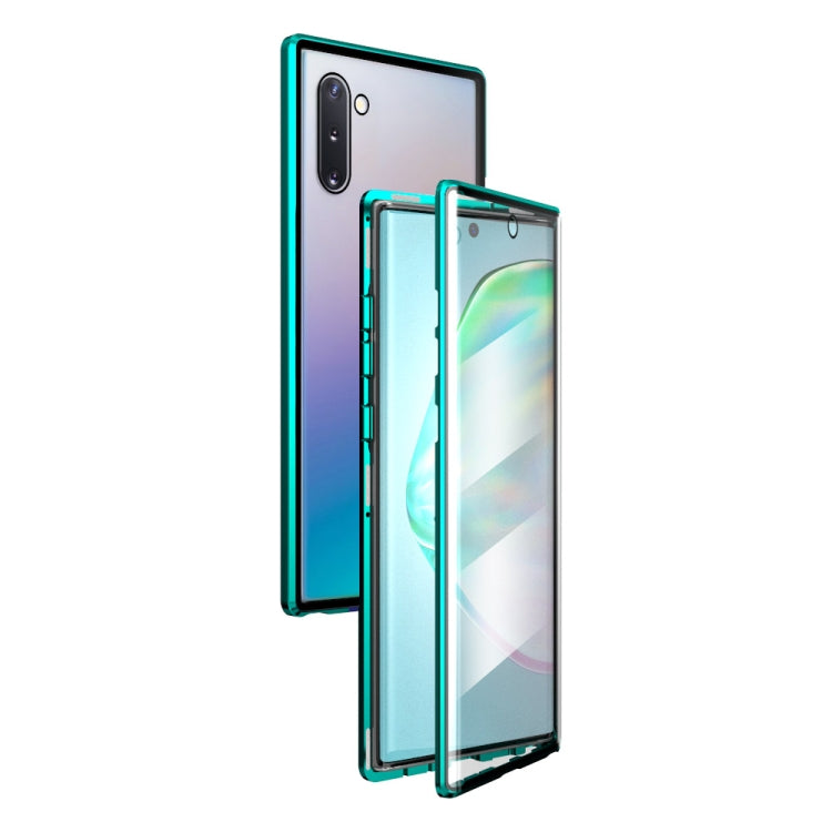 For Samsung Galaxy Note10 Magnetic Metal Frame Double-sided Tempered Glass Case