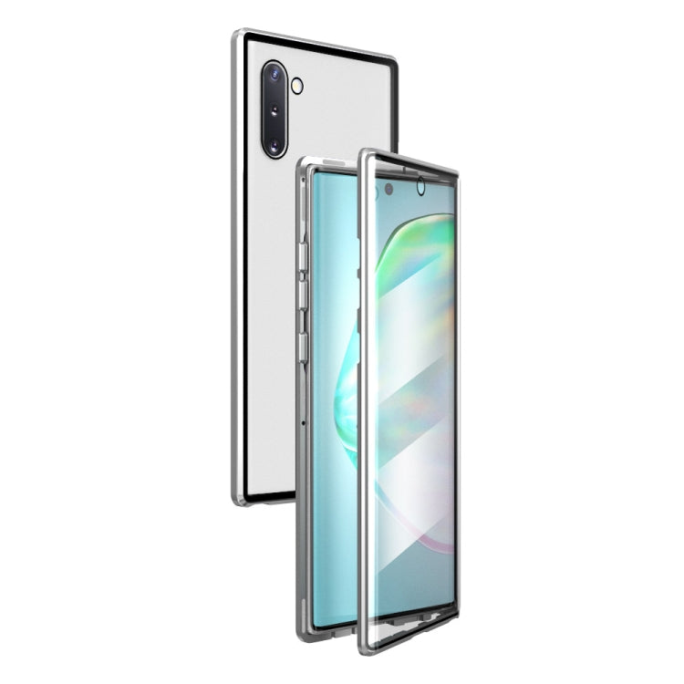 For Samsung Galaxy Note10 Magnetic Metal Frame Double-sided Tempered Glass Case