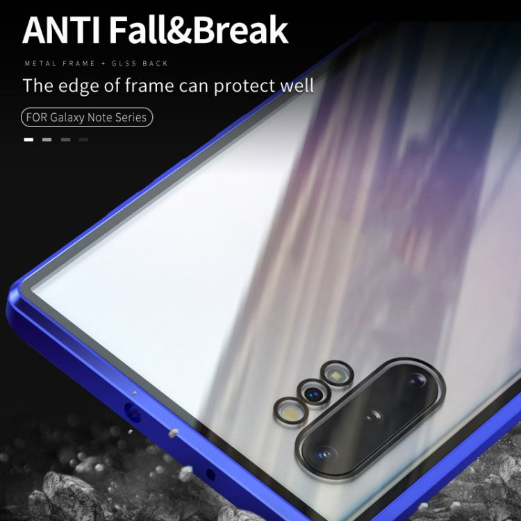 For Samsung Galaxy Note10 Magnetic Metal Frame Double-sided Tempered Glass Case