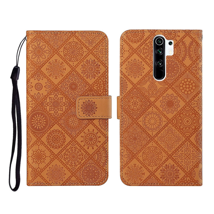 For Xiaomi Redmi 9 Ethnic Style Embossed Pattern Horizontal Flip Leather Case with Holder & Card Slots & Wallet & Lanyard