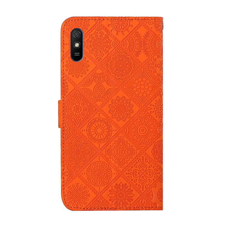 For Xiaomi Redmi 9A Ethnic Style Embossed Pattern Horizontal Flip Leather Case with Holder & Card Slots & Wallet & Lanyard