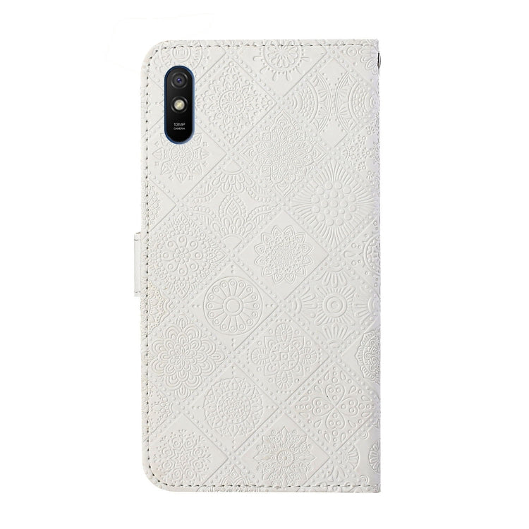 For Xiaomi Redmi 9A Ethnic Style Embossed Pattern Horizontal Flip Leather Case with Holder & Card Slots & Wallet & Lanyard