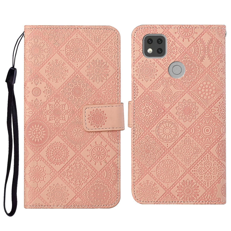 For Xiaomi Redmi 9C Ethnic Style Embossed Pattern Horizontal Flip Leather Case with Holder & Card Slots & Wallet & Lanyard