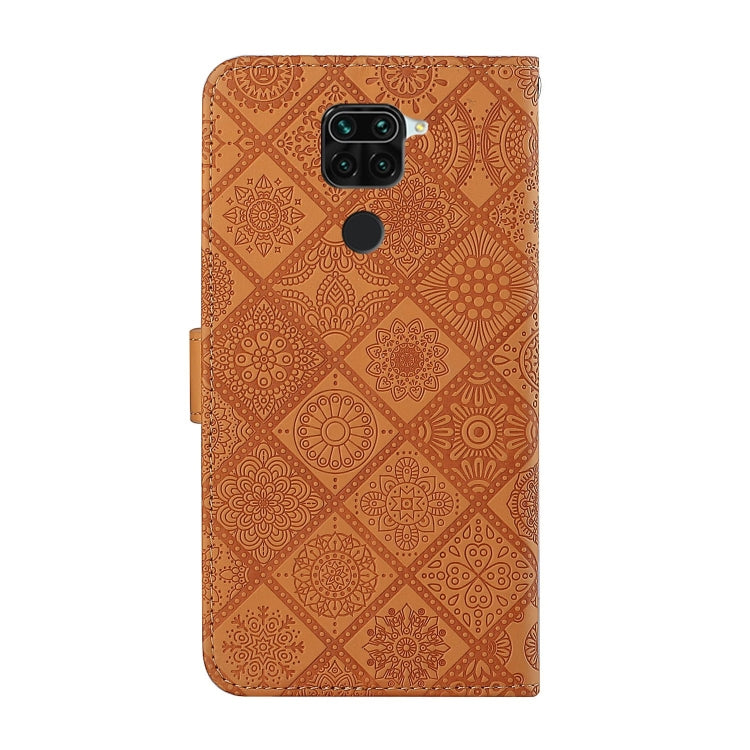 For Xiaomi Redmi Note 9 Ethnic Style Embossed Pattern Horizontal Flip Leather Case with Holder & Card Slots & Wallet & Lanyard