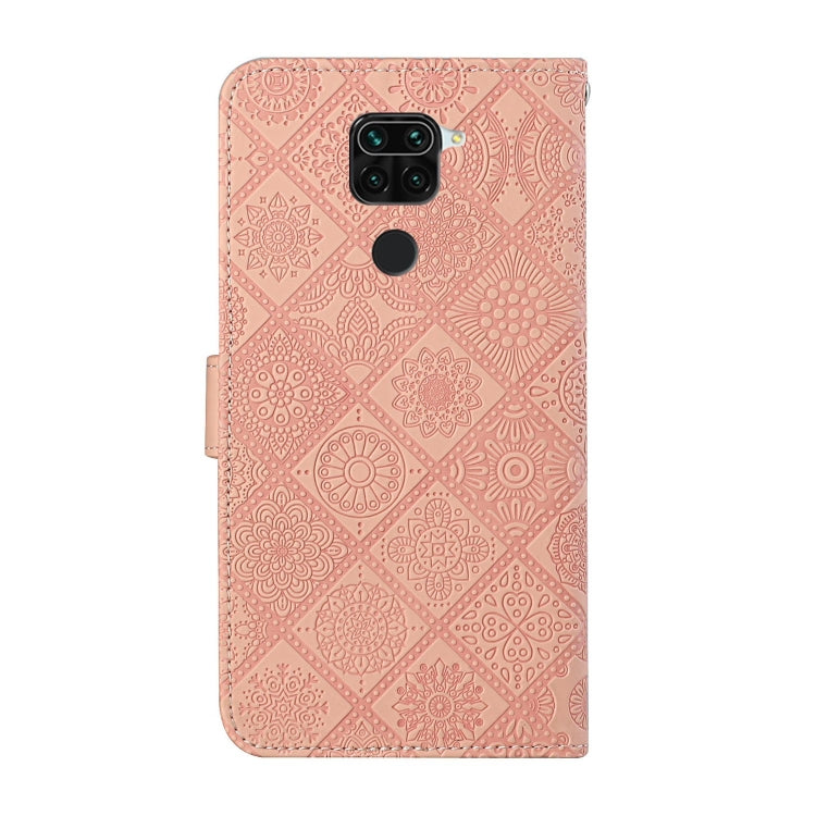 For Xiaomi Redmi Note 9 Ethnic Style Embossed Pattern Horizontal Flip Leather Case with Holder & Card Slots & Wallet & Lanyard