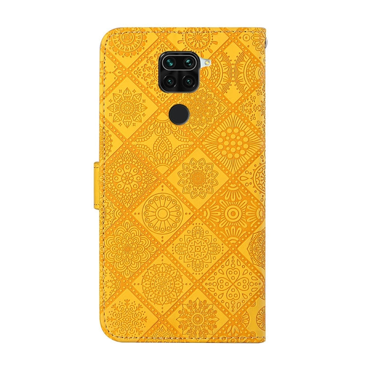 For Xiaomi Redmi Note 9 Ethnic Style Embossed Pattern Horizontal Flip Leather Case with Holder & Card Slots & Wallet & Lanyard