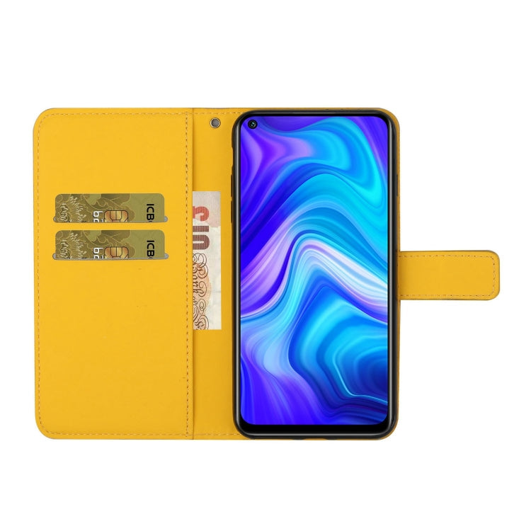 For Xiaomi Redmi Note 9 Ethnic Style Embossed Pattern Horizontal Flip Leather Case with Holder & Card Slots & Wallet & Lanyard