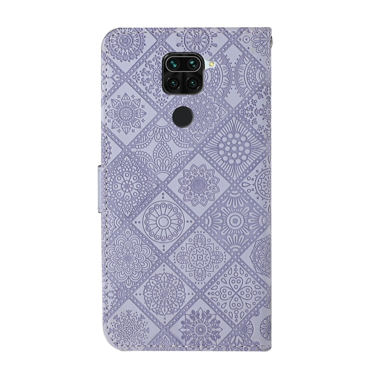 For Xiaomi Redmi Note 9 Ethnic Style Embossed Pattern Horizontal Flip Leather Case with Holder & Card Slots & Wallet & Lanyard