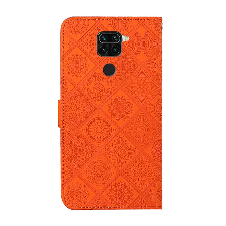 For Xiaomi Redmi Note 9 Ethnic Style Embossed Pattern Horizontal Flip Leather Case with Holder & Card Slots & Wallet & Lanyard