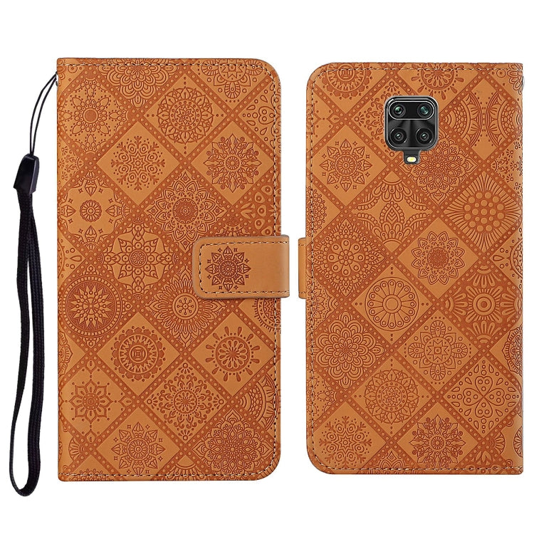 For Xiaomi Redmi Note 9 Pro Ethnic Style Embossed Pattern Horizontal Flip Leather Case with Holder & Card Slots & Wallet & Lanyard