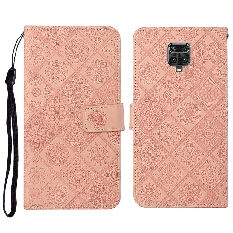 For Xiaomi Redmi Note 9 Pro Ethnic Style Embossed Pattern Horizontal Flip Leather Case with Holder & Card Slots & Wallet & Lanyard