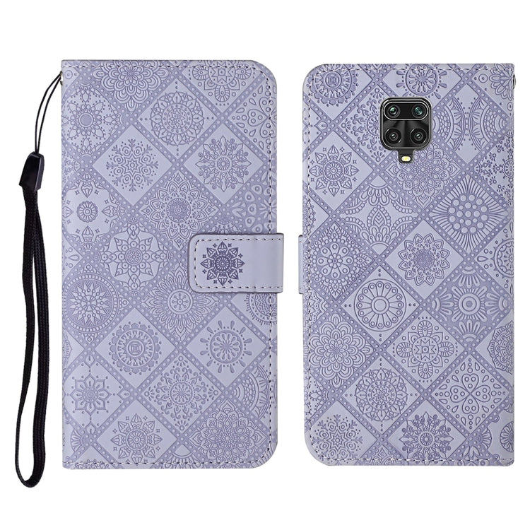 For Xiaomi Redmi Note 9 Pro Ethnic Style Embossed Pattern Horizontal Flip Leather Case with Holder & Card Slots & Wallet & Lanyard