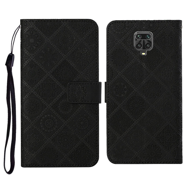 For Xiaomi Redmi Note 9 Pro Ethnic Style Embossed Pattern Horizontal Flip Leather Case with Holder & Card Slots & Wallet & Lanyard