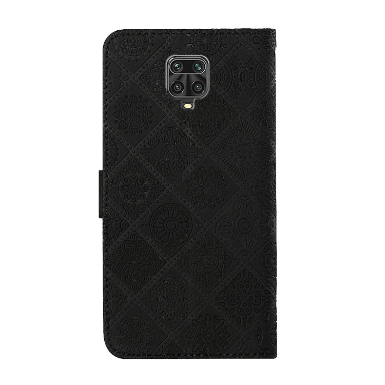 For Xiaomi Redmi Note 9 Pro Ethnic Style Embossed Pattern Horizontal Flip Leather Case with Holder & Card Slots & Wallet & Lanyard