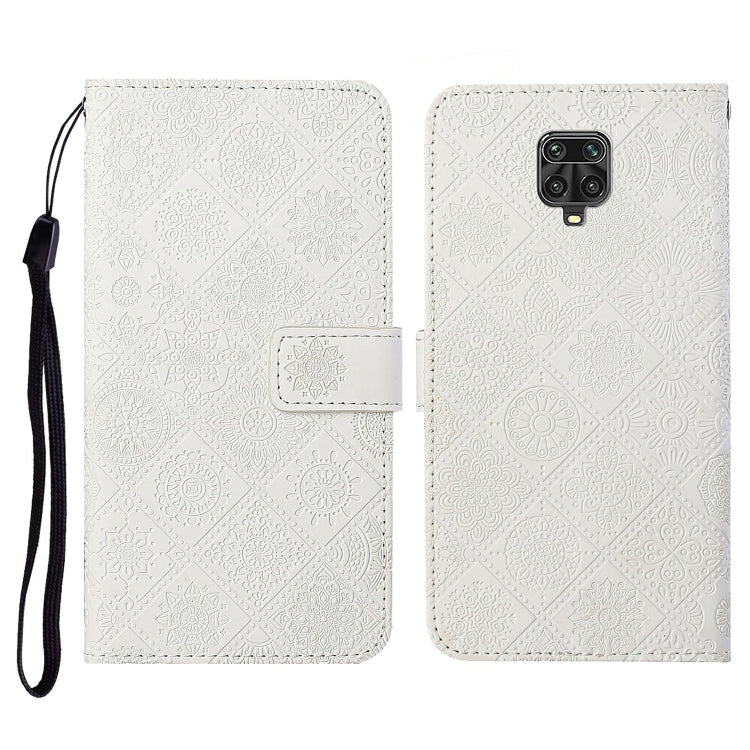 For Xiaomi Redmi Note 9 Pro Ethnic Style Embossed Pattern Horizontal Flip Leather Case with Holder & Card Slots & Wallet & Lanyard