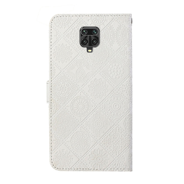 For Xiaomi Redmi Note 9 Pro Ethnic Style Embossed Pattern Horizontal Flip Leather Case with Holder & Card Slots & Wallet & Lanyard