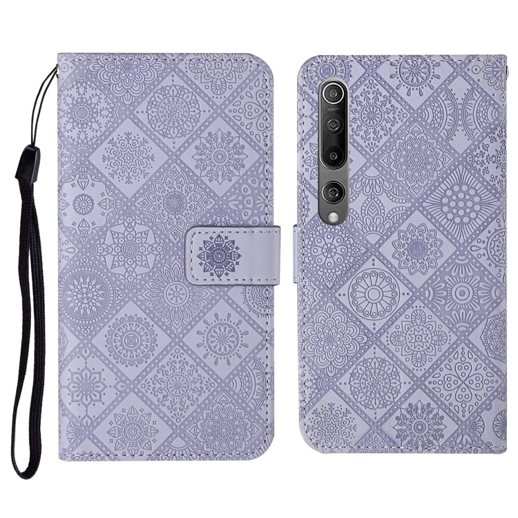 For Xiaomi Mi 10 5G Ethnic Style Embossed Pattern Horizontal Flip Leather Case with Holder & Card Slots & Wallet & Lanyard