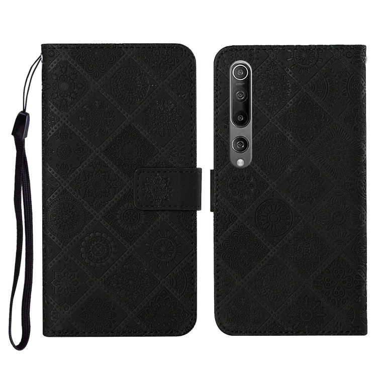 For Xiaomi Mi 10 5G Ethnic Style Embossed Pattern Horizontal Flip Leather Case with Holder & Card Slots & Wallet & Lanyard