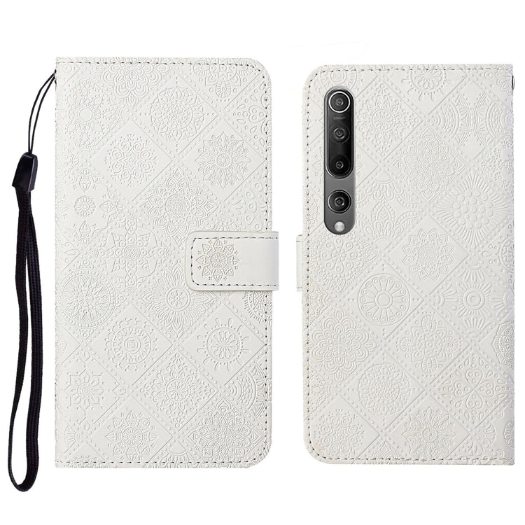 For Xiaomi Mi 10 5G Ethnic Style Embossed Pattern Horizontal Flip Leather Case with Holder & Card Slots & Wallet & Lanyard