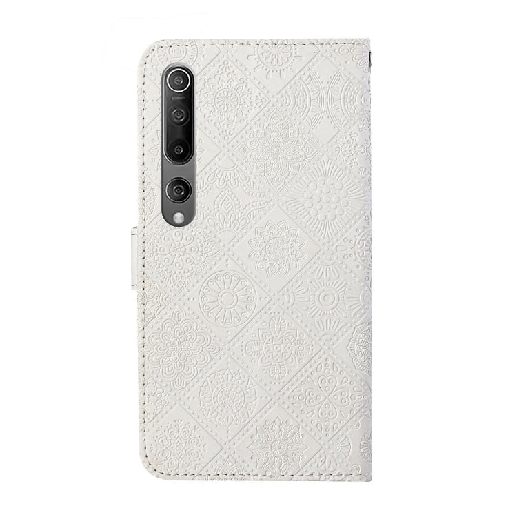 For Xiaomi Mi 10 5G Ethnic Style Embossed Pattern Horizontal Flip Leather Case with Holder & Card Slots & Wallet & Lanyard