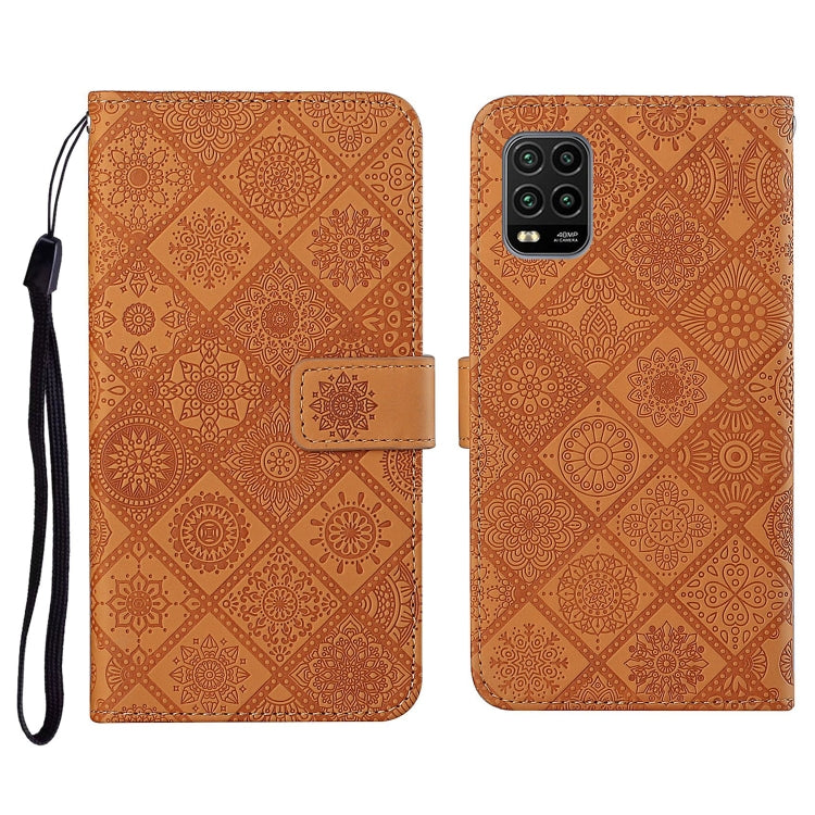 For Xiaomi Mi 10 Lite 5G Ethnic Style Embossed Pattern Horizontal Flip Leather Case with Holder & Card Slots & Wallet & Lanyard