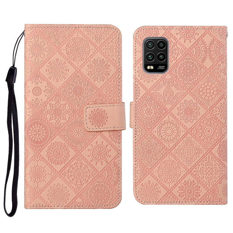 For Xiaomi Mi 10 Lite 5G Ethnic Style Embossed Pattern Horizontal Flip Leather Case with Holder & Card Slots & Wallet & Lanyard