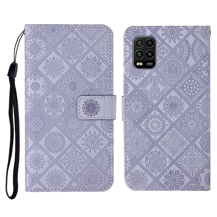 For Xiaomi Mi 10 Lite 5G Ethnic Style Embossed Pattern Horizontal Flip Leather Case with Holder & Card Slots & Wallet & Lanyard