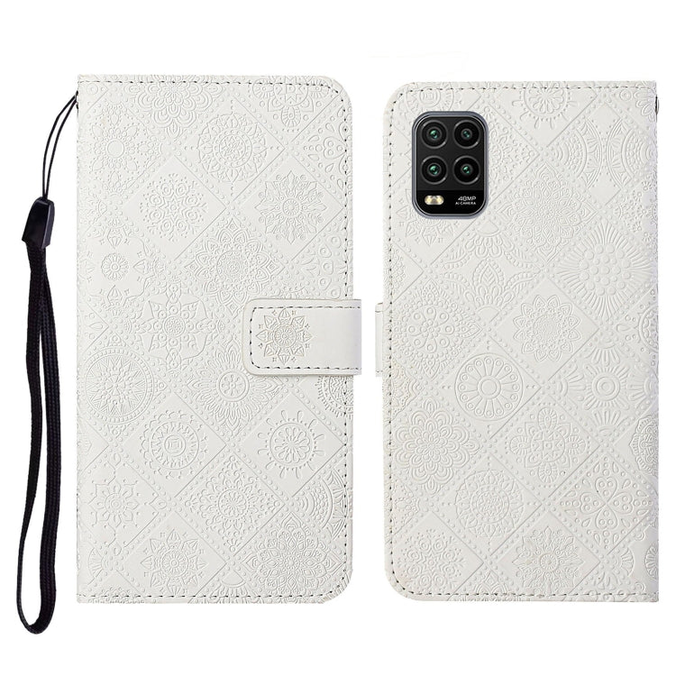 For Xiaomi Mi 10 Lite 5G Ethnic Style Embossed Pattern Horizontal Flip Leather Case with Holder & Card Slots & Wallet & Lanyard