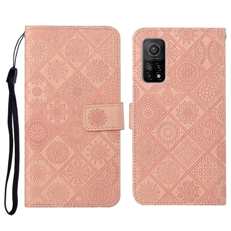 For Xiaomi Mi 10T 5G Ethnic Style Embossed Pattern Horizontal Flip Leather Case with Holder & Card Slots & Wallet & Lanyard