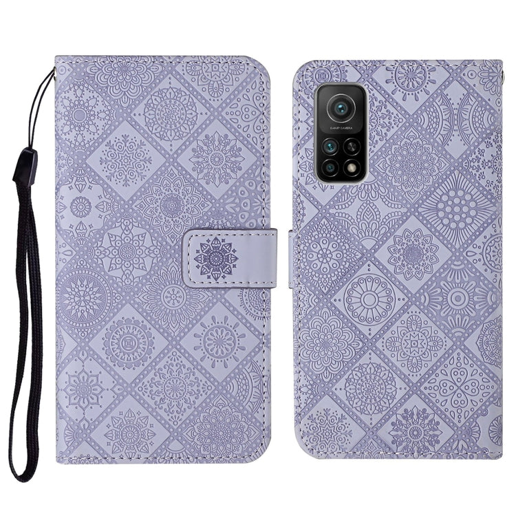 For Xiaomi Mi 10T 5G Ethnic Style Embossed Pattern Horizontal Flip Leather Case with Holder & Card Slots & Wallet & Lanyard