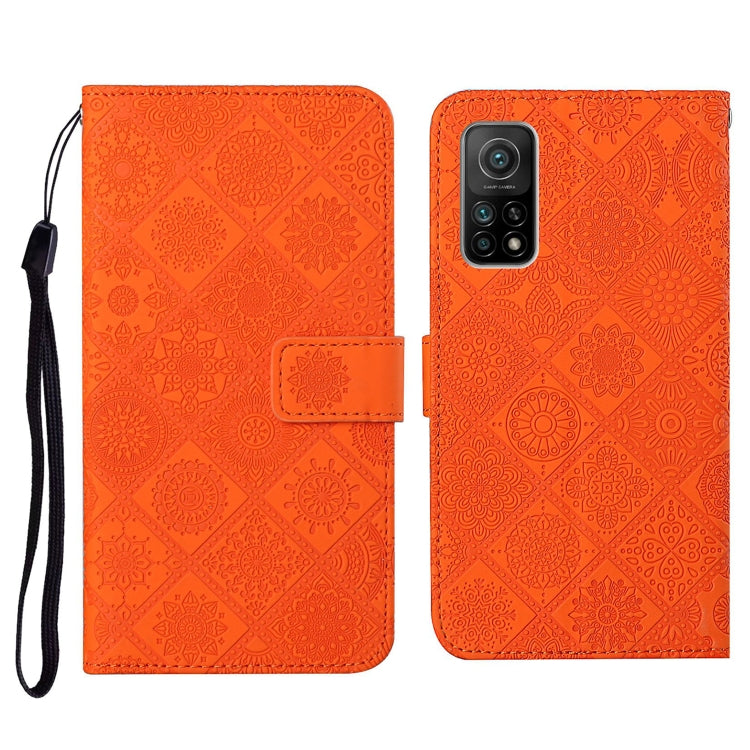 For Xiaomi Mi 10T 5G Ethnic Style Embossed Pattern Horizontal Flip Leather Case with Holder & Card Slots & Wallet & Lanyard